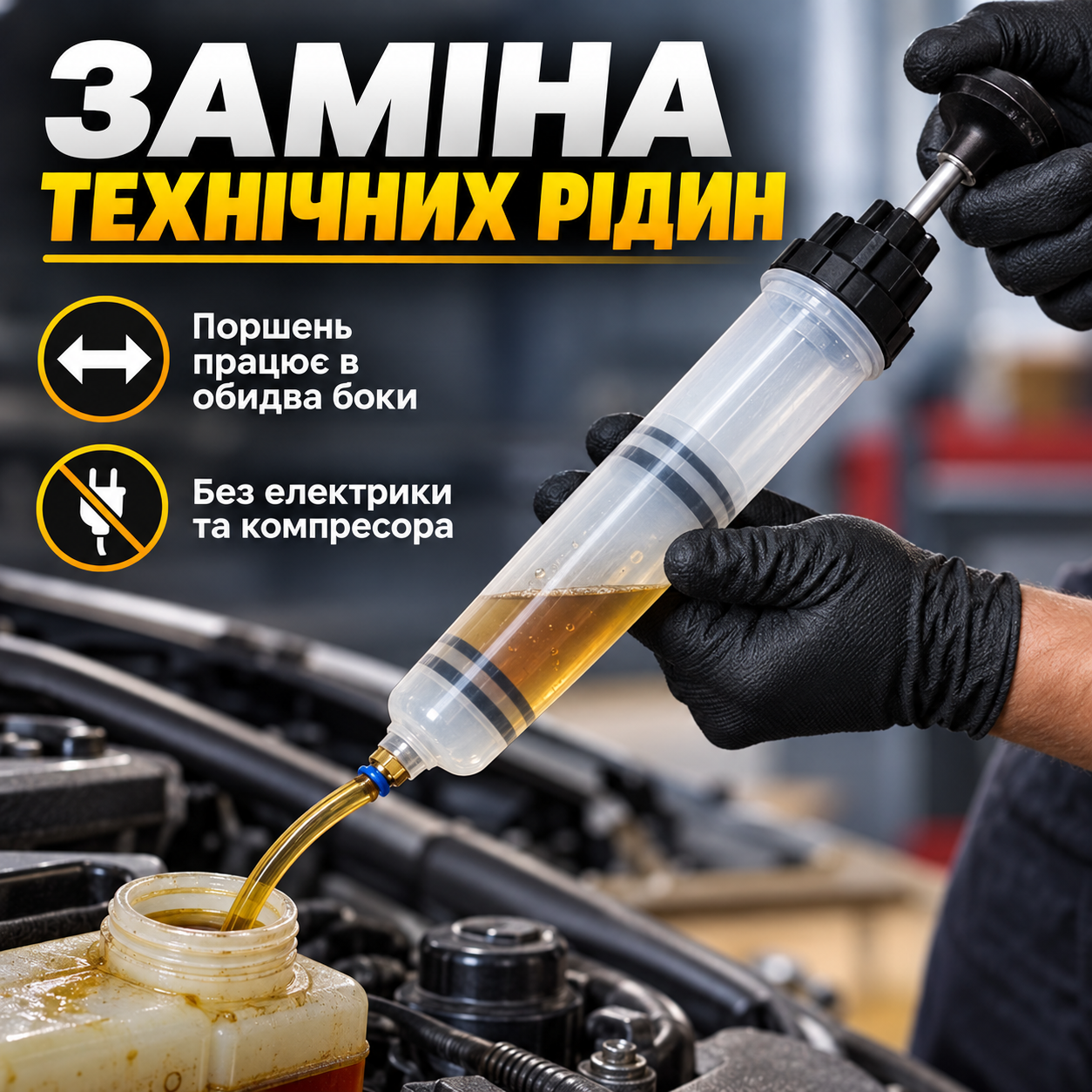 Без мережі та компресора