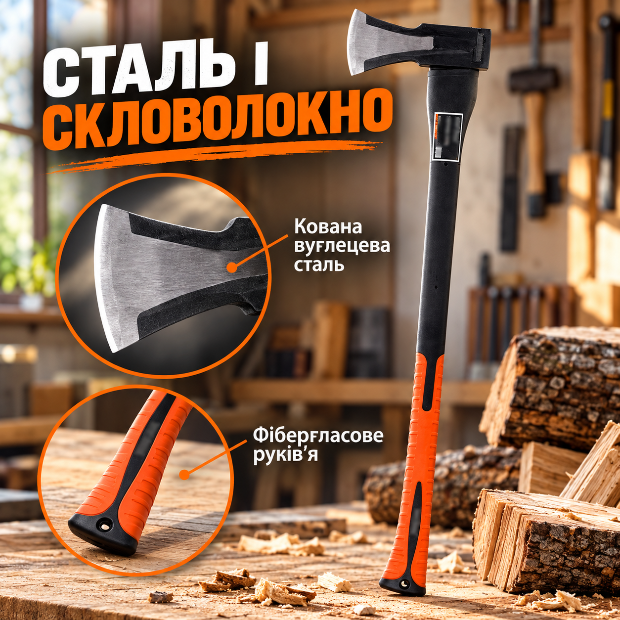 Кована сталь і фіберглас