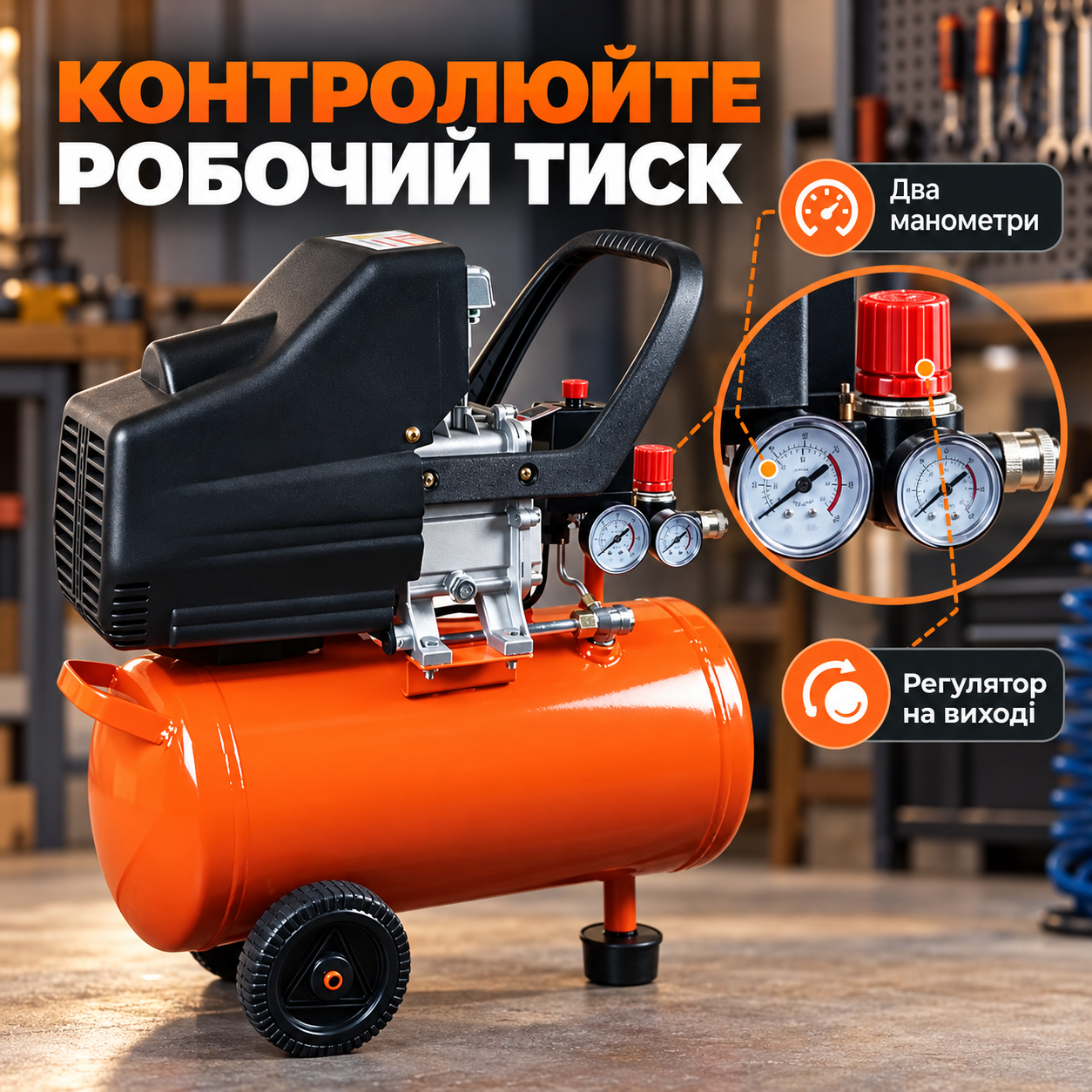 Два манометра и регулировка