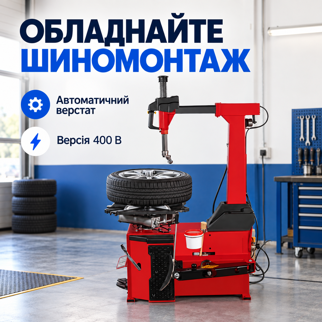 Робоче місце для заміни шин