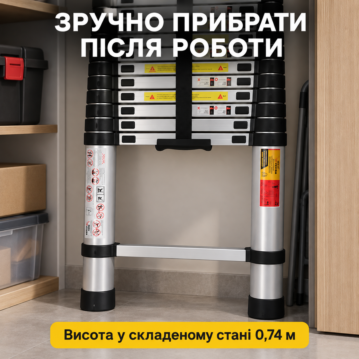 Убирается после работы